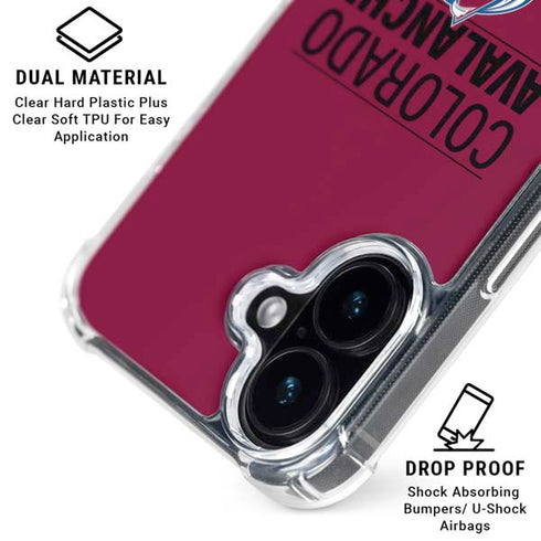 NHL Colorado Avalanche Lineup iPhone 17 Clear Case