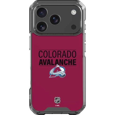 NHL Colorado Avalanche Lineup iPhone 18 Pro Clear Case