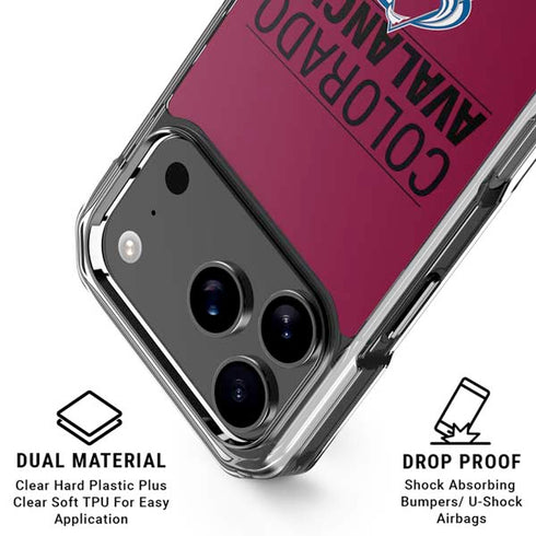 NHL Colorado Avalanche Lineup iPhone 18 Pro Clear Case