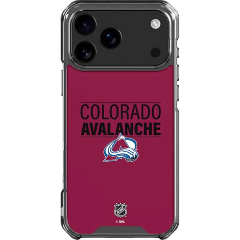 NHL Colorado Avalanche Lineup iPhone 18 Pro Max Clear Case