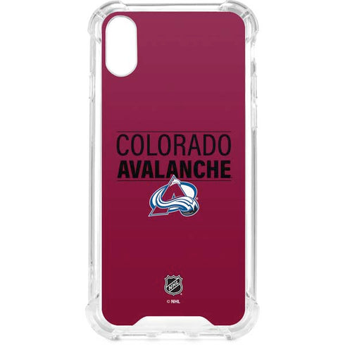 NHL Colorado Avalanche Lineup iPhone XS Clear Case