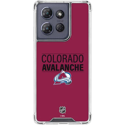 NHL Colorado Avalanche Lineup Moto G Play 5G (2025) Clear Case