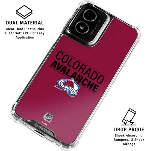 NHL Colorado Avalanche Lineup Moto G Power 5G (2024) Clear Case