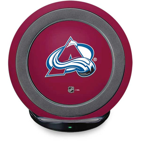 NHL Colorado Avalanche Solid Background Fast Charge Wireless Charging Stand Skin
