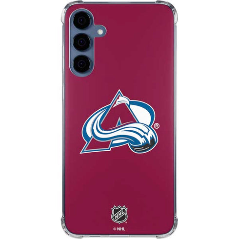 NHL Colorado Avalanche Solid Background Galaxy A35 5G Clear Case