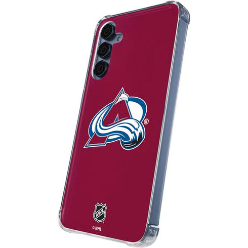 NHL Colorado Avalanche Solid Background Galaxy A35 5G Clear Case
