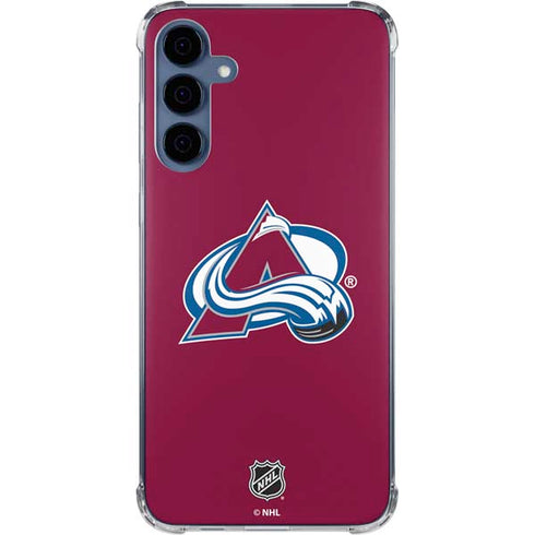 NHL Colorado Avalanche Solid Background Galaxy A55 5G Clear Case