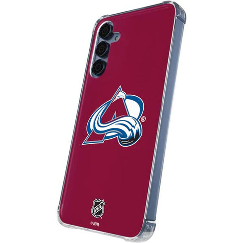 NHL Colorado Avalanche Solid Background Galaxy A55 5G Clear Case