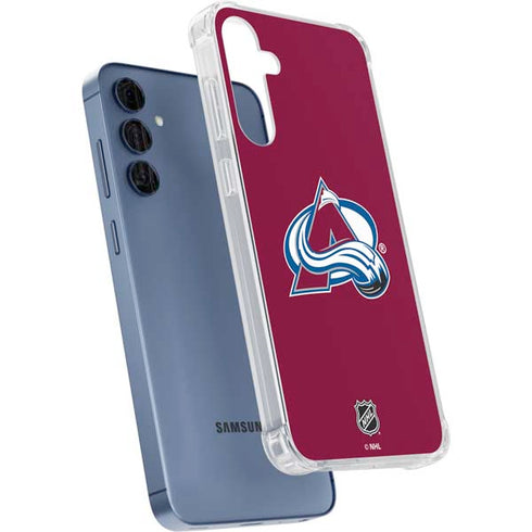 NHL Colorado Avalanche Solid Background Galaxy A55 5G Clear Case