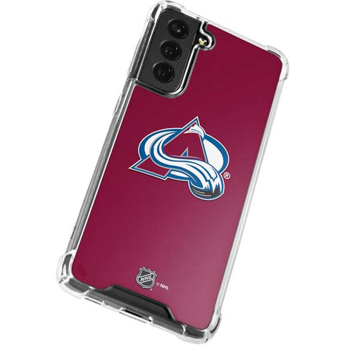 NHL Colorado Avalanche Solid Background Galaxy S22 Plus Clear Case