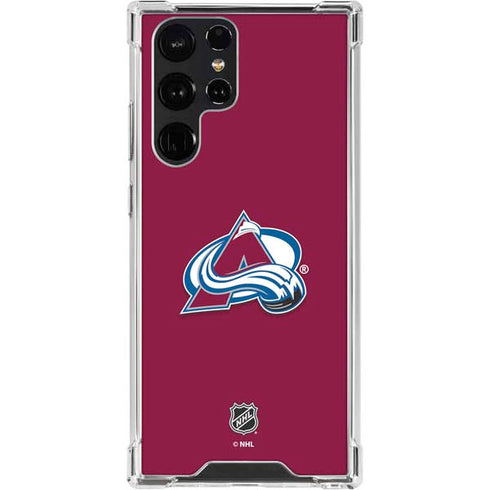 NHL Colorado Avalanche Solid Background Galaxy S23 Ultra Clear Case