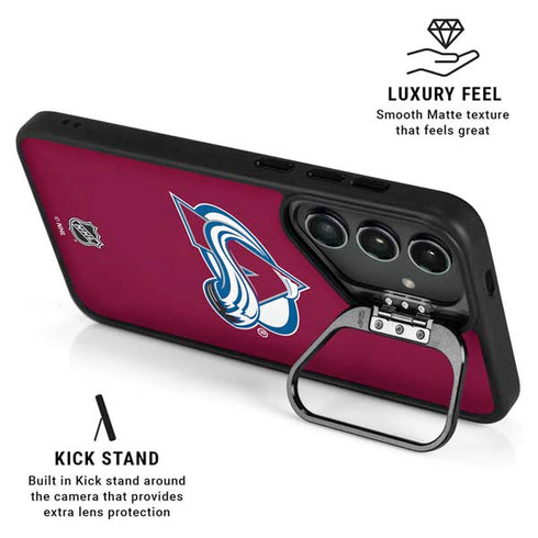 NHL Colorado Avalanche Solid Background Galaxy S24 Plus Kickstand Case