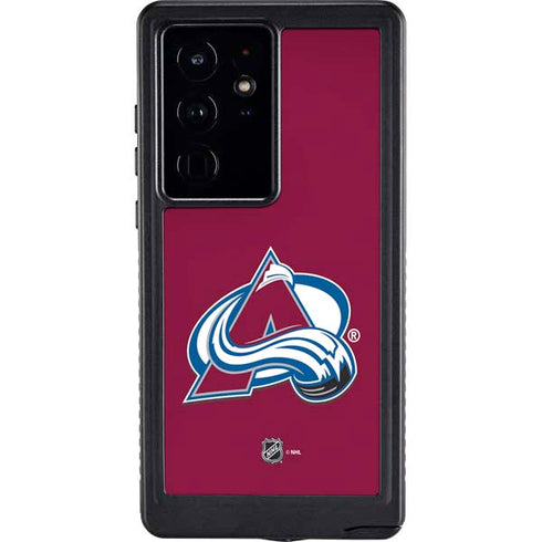 NHL Colorado Avalanche Solid Background Galaxy S24 Ultra Waterproof Case