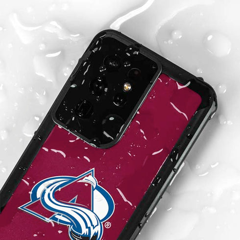 NHL Colorado Avalanche Solid Background Galaxy S24 Ultra Waterproof Case