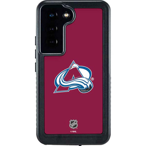 NHL Colorado Avalanche Solid Background Galaxy S24 Waterproof Case
