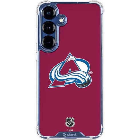 NHL Colorado Avalanche Solid Background Galaxy S25 Clear Case
