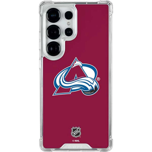 NHL Colorado Avalanche Solid Background Galaxy S25 Ultra Clear Case