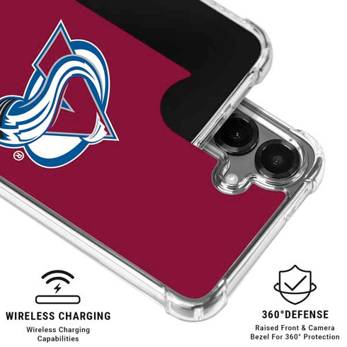 NHL Colorado Avalanche Solid Background Galaxy S26 Clear Case