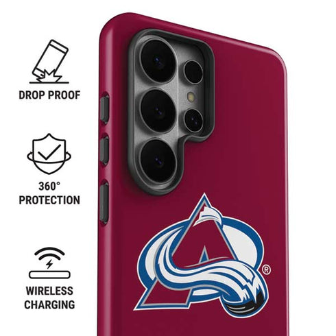 NHL Colorado Avalanche Solid Background Galaxy S26 Ultra Impact Case