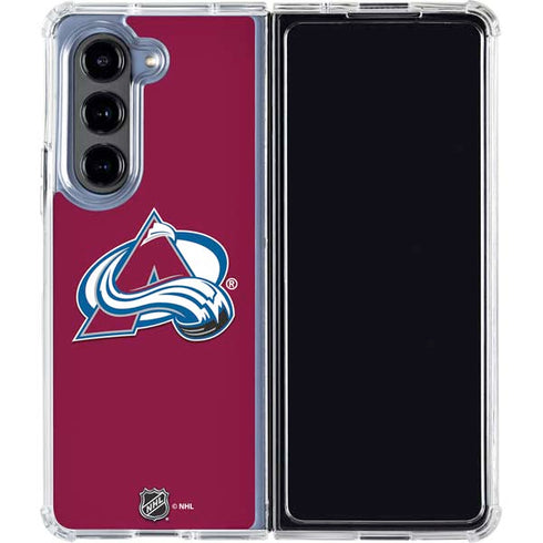 NHL Colorado Avalanche Solid Background Galaxy Z Fold5 5G Clear Case