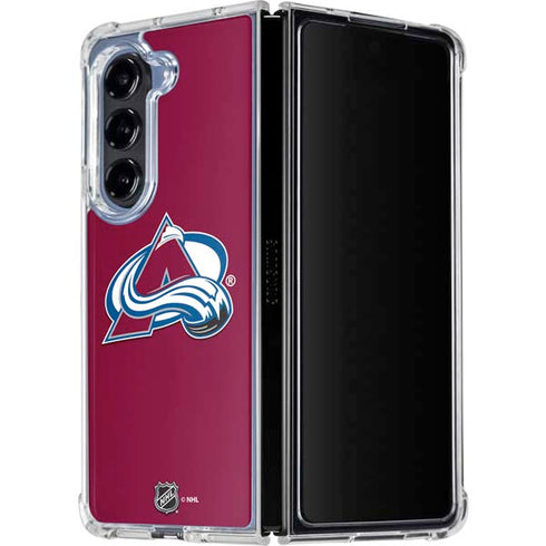 NHL Colorado Avalanche Solid Background Galaxy Z Fold5 5G Clear Case