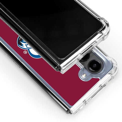 NHL Colorado Avalanche Solid Background Galaxy Z Fold5 5G Clear Case