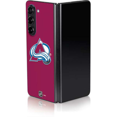 NHL Colorado Avalanche Solid Background Galaxy Z Fold5 5G Skin