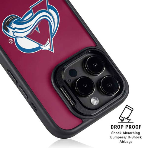 NHL Colorado Avalanche Solid Background iPhone 14 Pro Max Kickstand Case
