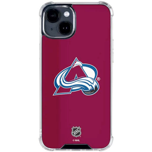 NHL Colorado Avalanche Solid Background iPhone 15 Clear Case