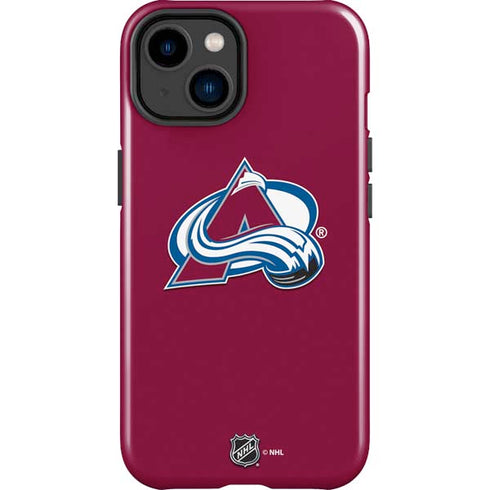 NHL Colorado Avalanche Solid Background iPhone 15 Impact Case