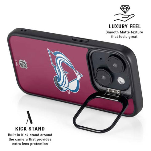 NHL Colorado Avalanche Solid Background iPhone 15 Kickstand Case