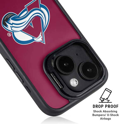 NHL Colorado Avalanche Solid Background iPhone 15 Kickstand Case