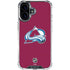 NHL Colorado Avalanche Solid Background iPhone 16 Clear Case