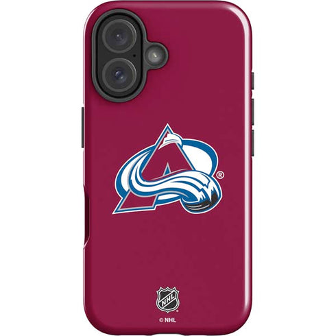 NHL Colorado Avalanche Solid Background iPhone 16 Impact Case