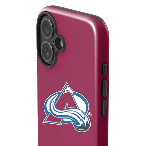 NHL Colorado Avalanche Solid Background iPhone 16 Impact Case