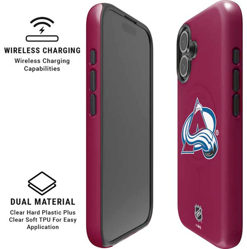 NHL Colorado Avalanche Solid Background iPhone 16 Magsafe Impact Case