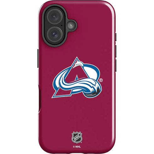 NHL Colorado Avalanche Solid Background iPhone 16 Plus Impact Case