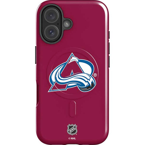 NHL Colorado Avalanche Solid Background iPhone 16 Plus Magsafe Impact Case
