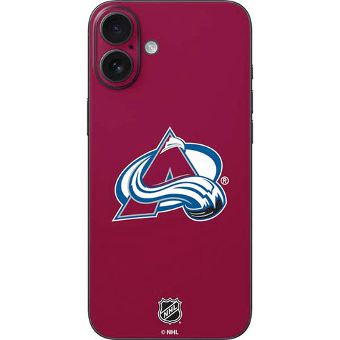 NHL Colorado Avalanche Solid Background iPhone 16 Plus Skin