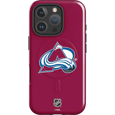 NHL Colorado Avalanche Solid Background iPhone 16 Pro Magsafe Impact Case