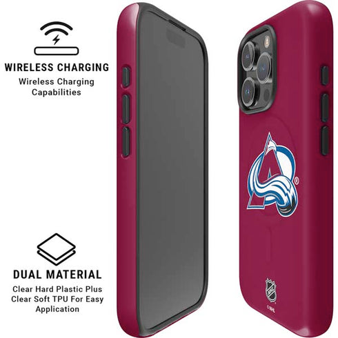NHL Colorado Avalanche Solid Background iPhone 16 Pro Magsafe Impact Case