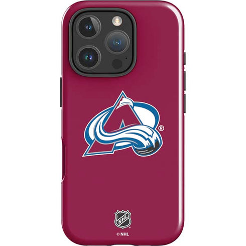 NHL Colorado Avalanche Solid Background iPhone 16 Pro Max Impact Case