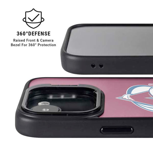 NHL Colorado Avalanche Solid Background iPhone 16e Kickstand Case