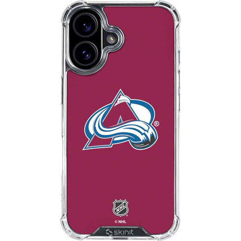 NHL Colorado Avalanche Solid Background iPhone 17 Clear Case