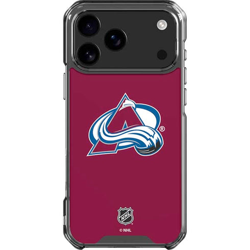 NHL Colorado Avalanche Solid Background iPhone 18 Pro Max Clear Case