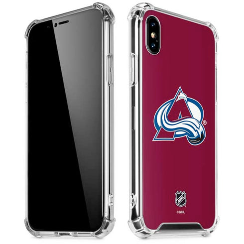 NHL Colorado Avalanche Solid Background iPhone X/XS Clear Case