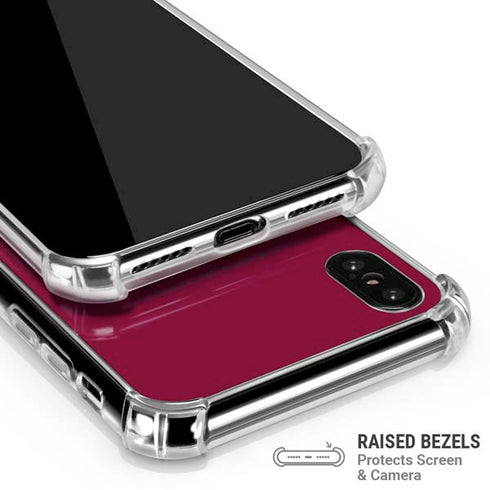 NHL Colorado Avalanche Solid Background iPhone X/XS Clear Case