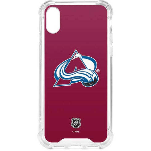 NHL Colorado Avalanche Solid Background iPhone XS Clear Case