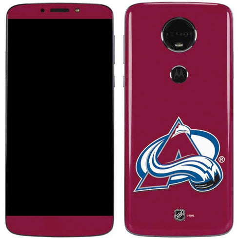 NHL Colorado Avalanche Solid Background Moto E5 Plus Skin