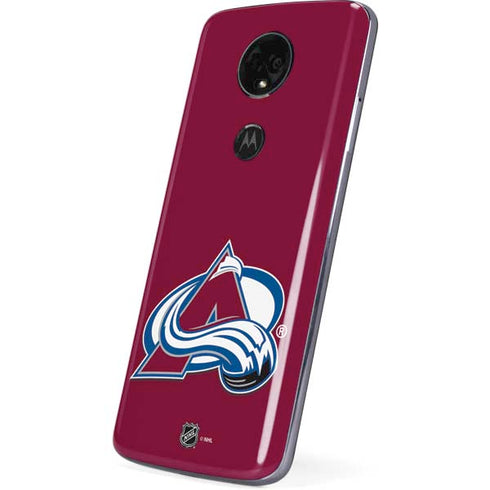 NHL Colorado Avalanche Solid Background Moto E5 Plus Skin